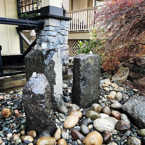  | Here is a picture of a nice polished granite gurgler water feature and also a basalt rock gurgler water feature | Water Features 
